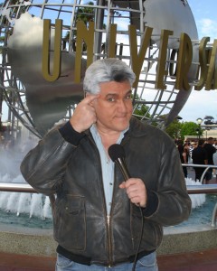 Marcel Forestieri as Jay Leno at Universal Studios   